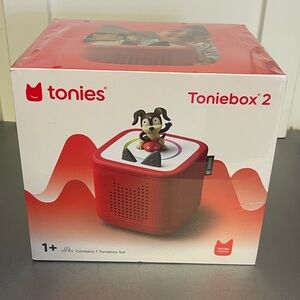 Toniebox 2 Sunset Red Kids Audio Player Includes 1 Playtime Puppy Tonies -Sealed